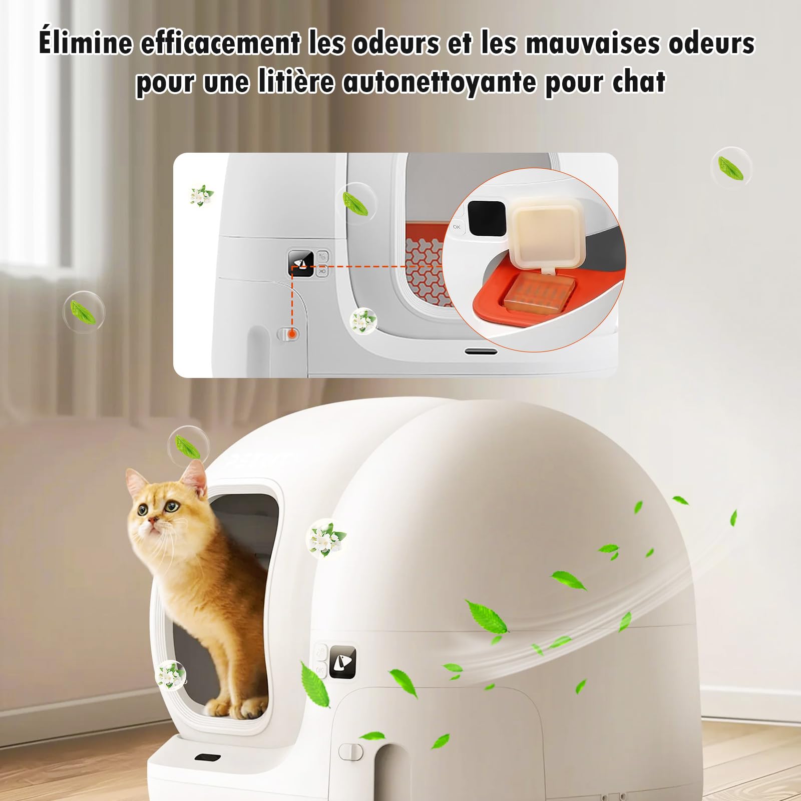 LOT DE 6 Désodorisant litière Chat pour PETKIT Pura Max 2 / Pura Max Litiere Chat Autonettoyante, Désodorisant pour Toilettes Pour Chat