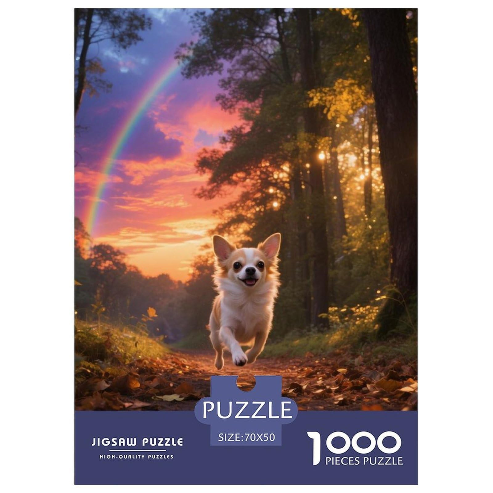 Chihuahua 1000 Piece Adults Puzzle Kids Age Games Family Games Animal Home Decoration Decompression 70x50cm/1000pcs — image 1