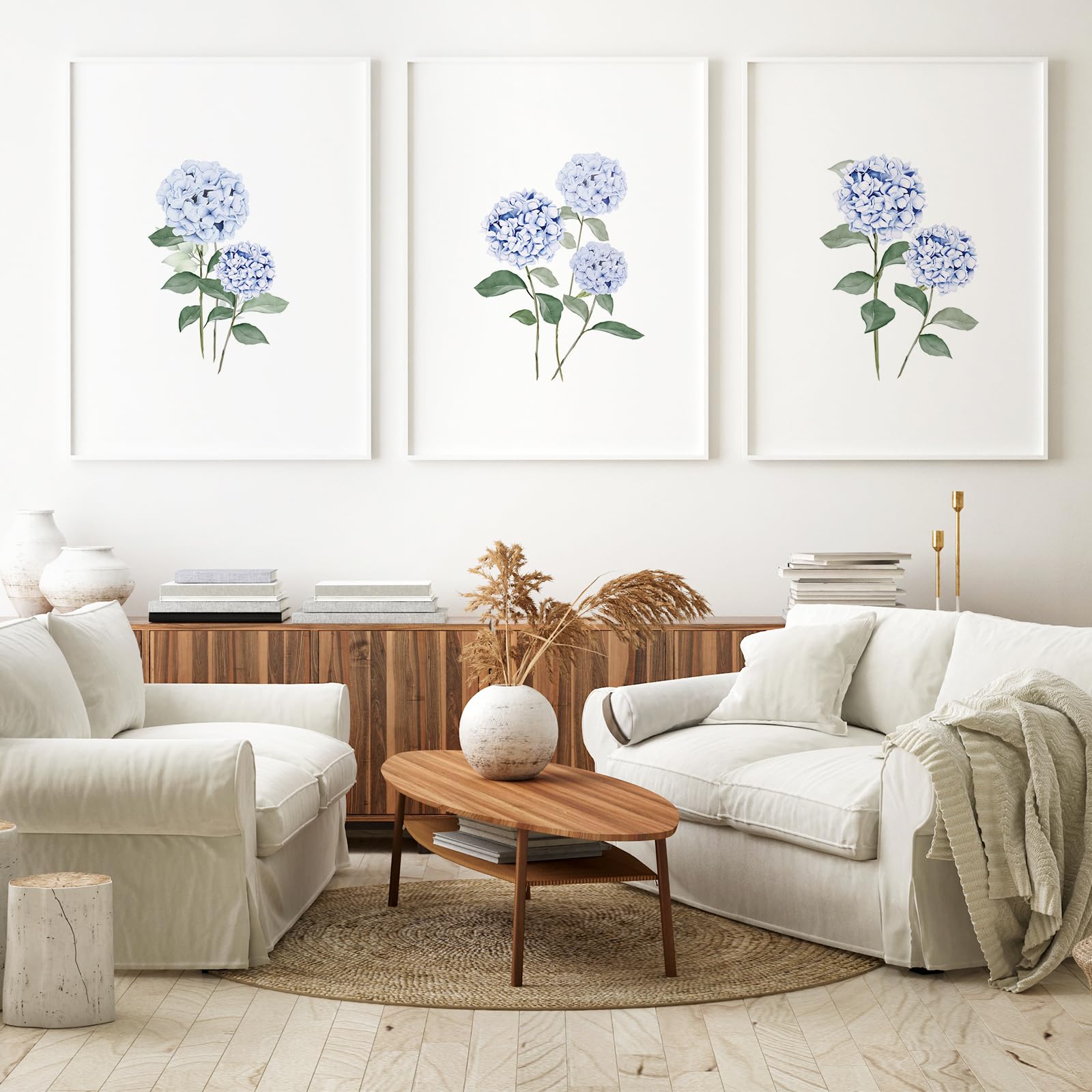Amazon.com: JarThenaAMCS 3Pcs Hydrangea Floral Canvas Wall Art
