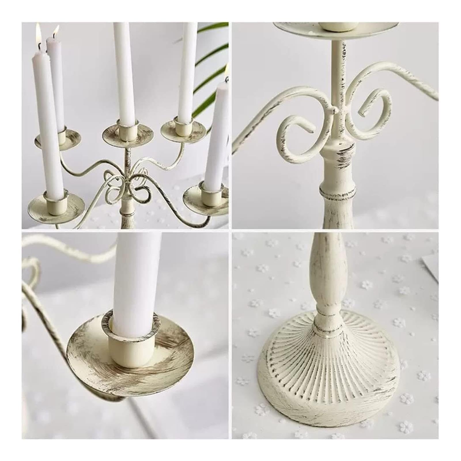 Candelabro a più bracci Portacandele Supporto antico in metallo for matrimonio Decorazione per mensola del camino