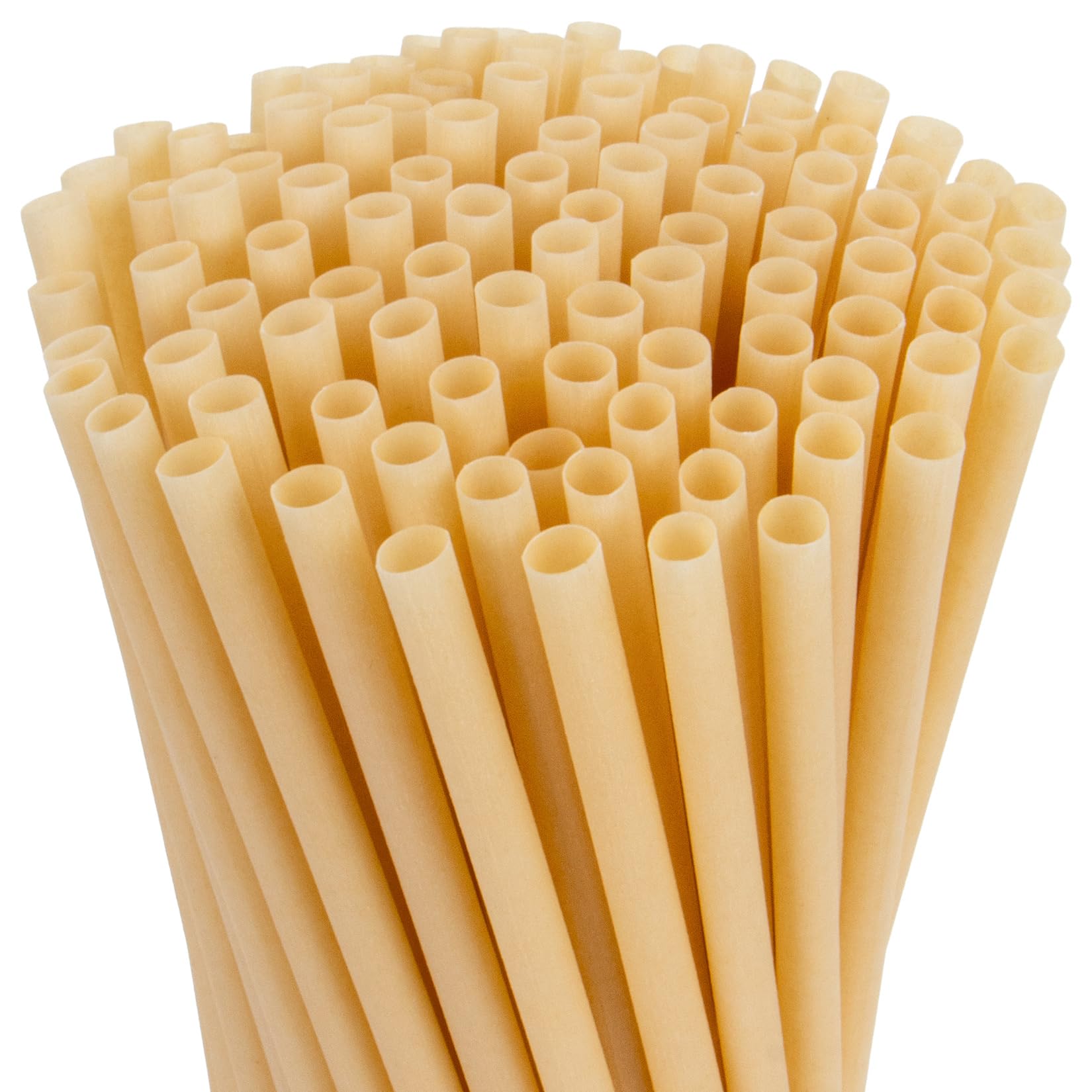 Sugarcane Straws - 100PCS Straws Disposable Biodegradable Compostable Long Sugar Cane Drinking Straws for Coffee, Juice, Milk, Smoothie, Cocktail,