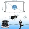 canvas projector 266 x 150 cm (120 inches) 16: 9 mobile projector screen easy assembly and operation suitable for home cinema and outdoor projection screen (120)