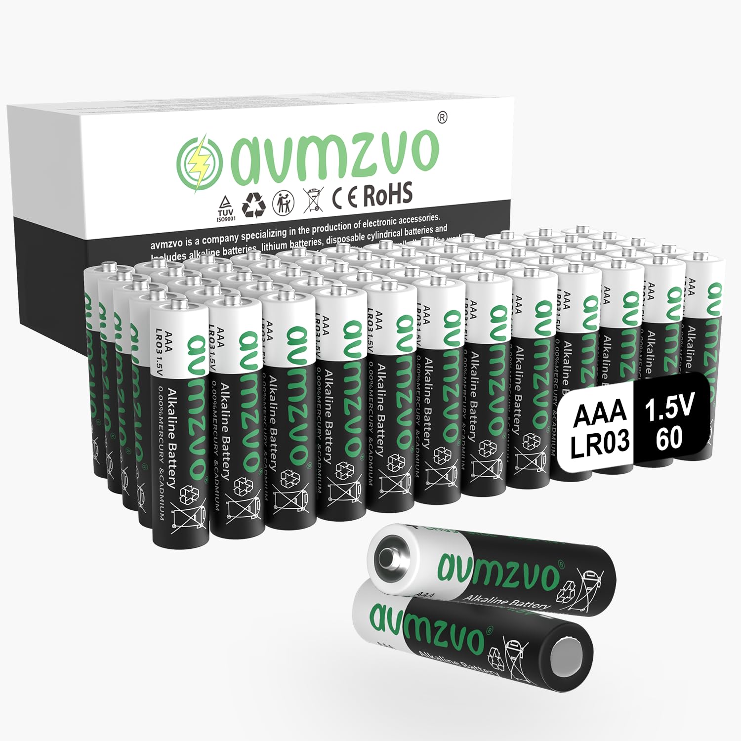 LR03 1.5V AAA Batteries 60 Pack Durable Power Powerful Alkaline Batteries Can Be Used for Toys, Alarm Clocks and Other Electronic Devices