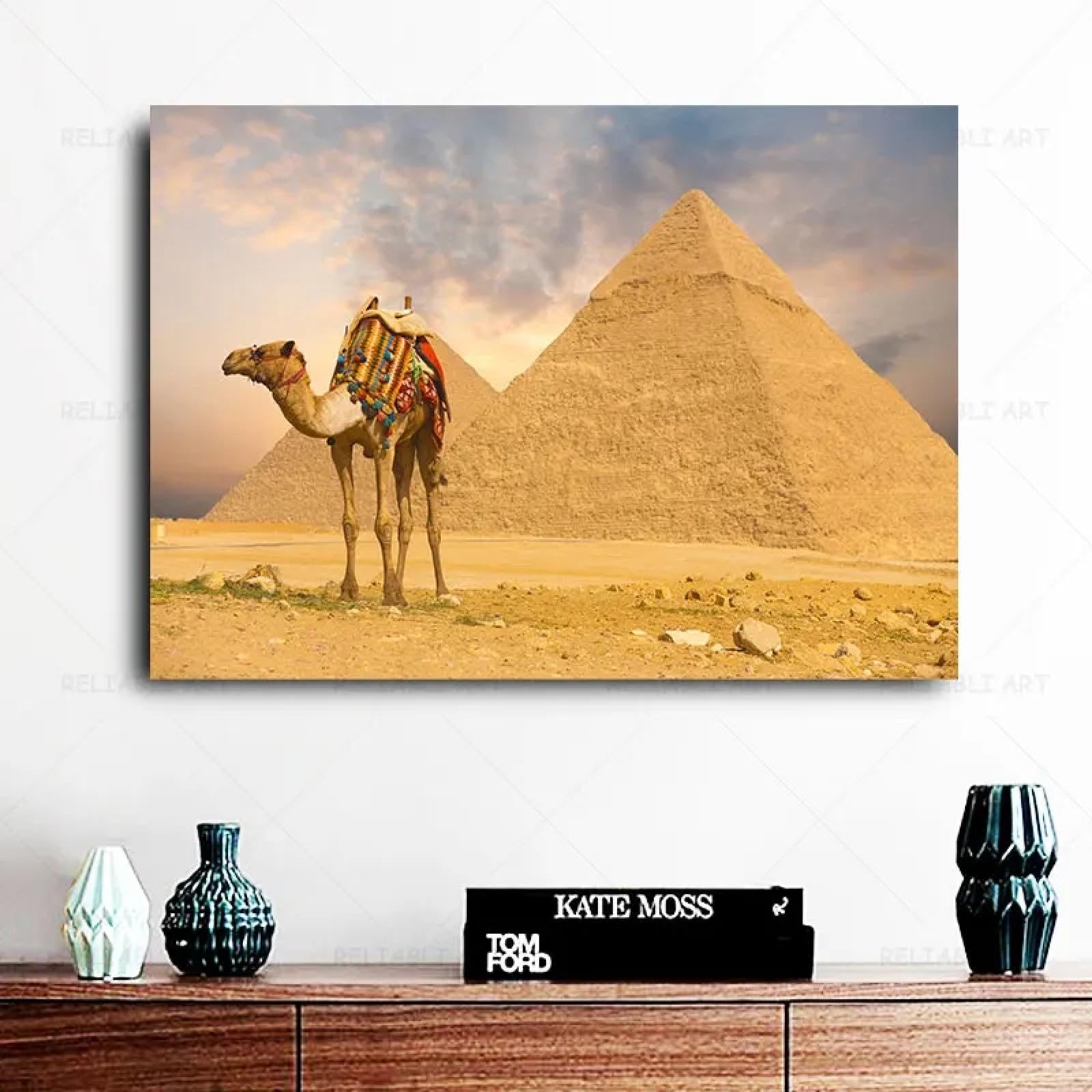 Toile pyramides d'Égypte YAJNILUCK grand format pour salon - 8
