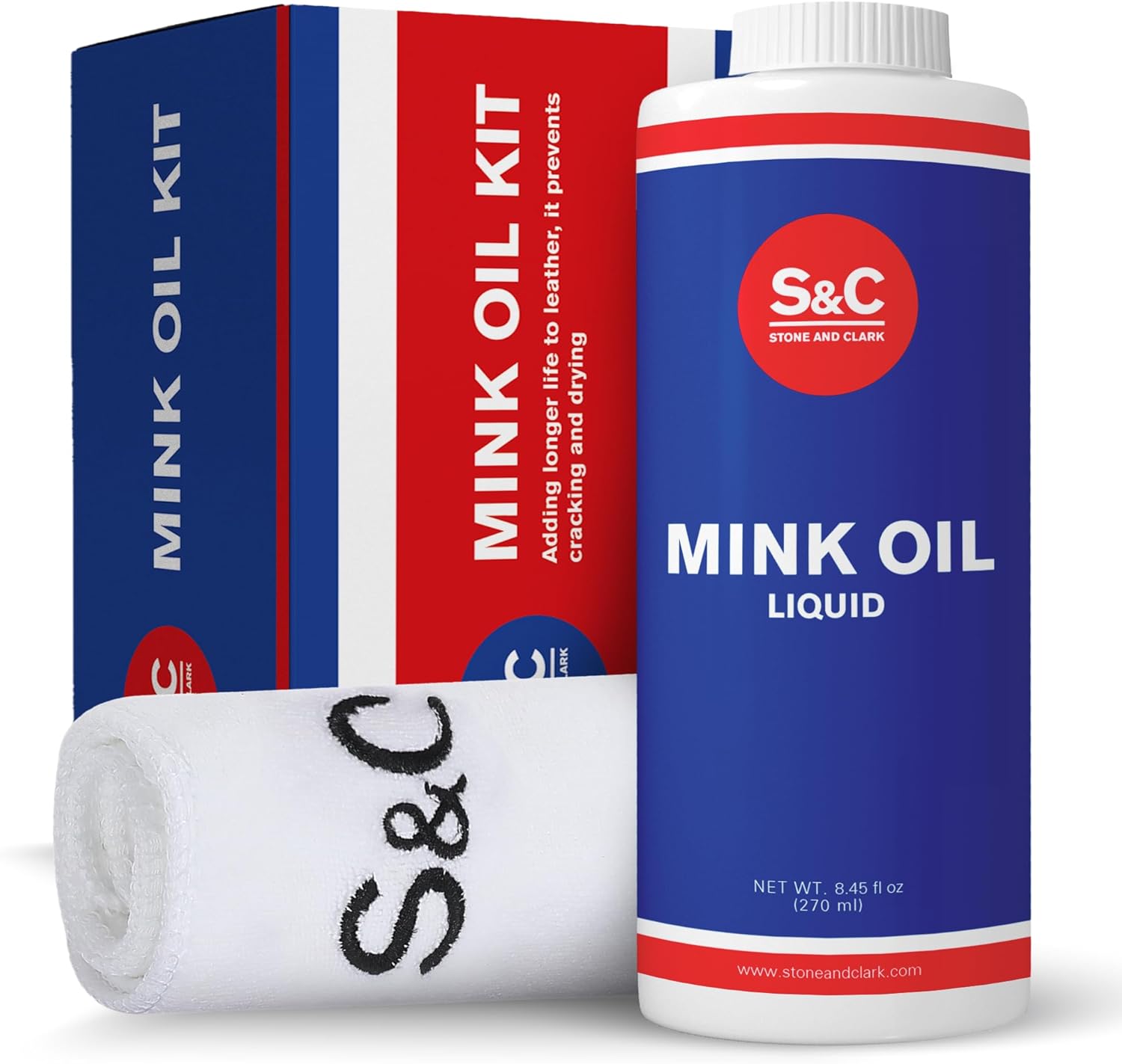 Stone and Clark Mink Oil for Leather Boot - Leather Conditioner & Protector for Boot, Belt, Saddle, Baseball Glove & Purse