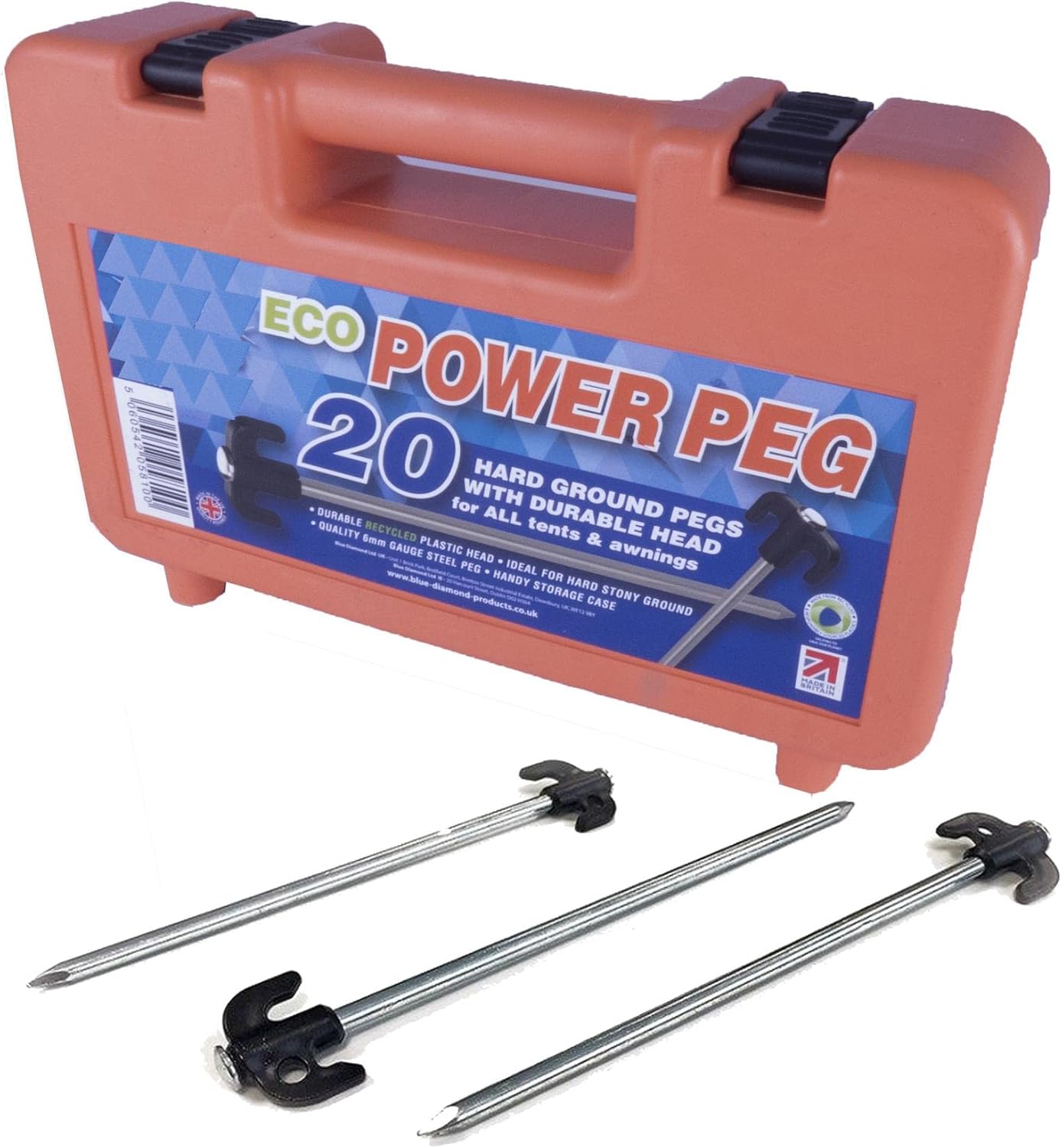 UKB4C Stainless Steel Tent Pegs for Tent and Awning 20 Pack of Tent