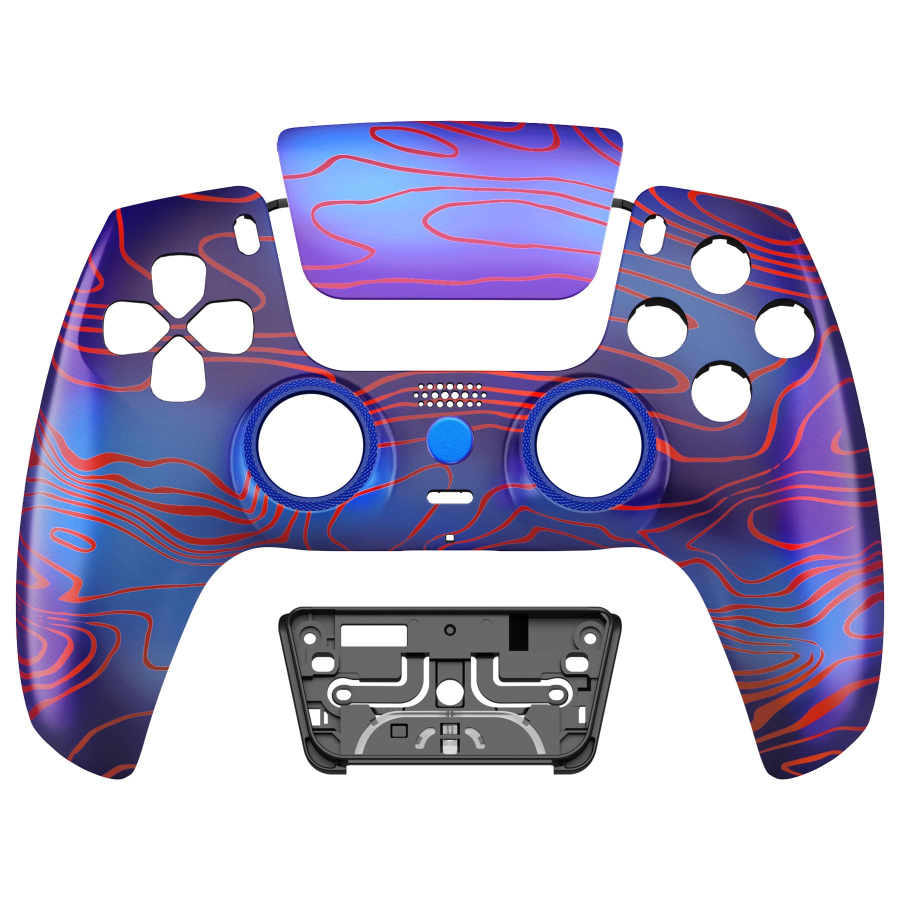 eXtremeRate Luna Cover per ps5 Controller Joystick,Shell Frontale Touchpad Ricambio,Scocca Ridisegnata&Anelli per ps5 Joypad BDM 010/020/030/040/050-Damascuscamo