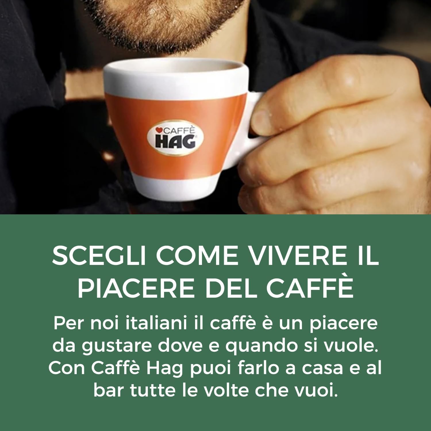 HAG - Caffè in Cialde ESE Decaffeinato - 180 Cialde - 6 Confezioni da 30 - Miscela Espresso per Macchina Portafiltro Monodose - Caratterizzato da un Aroma e Gusto Delicati -DD-