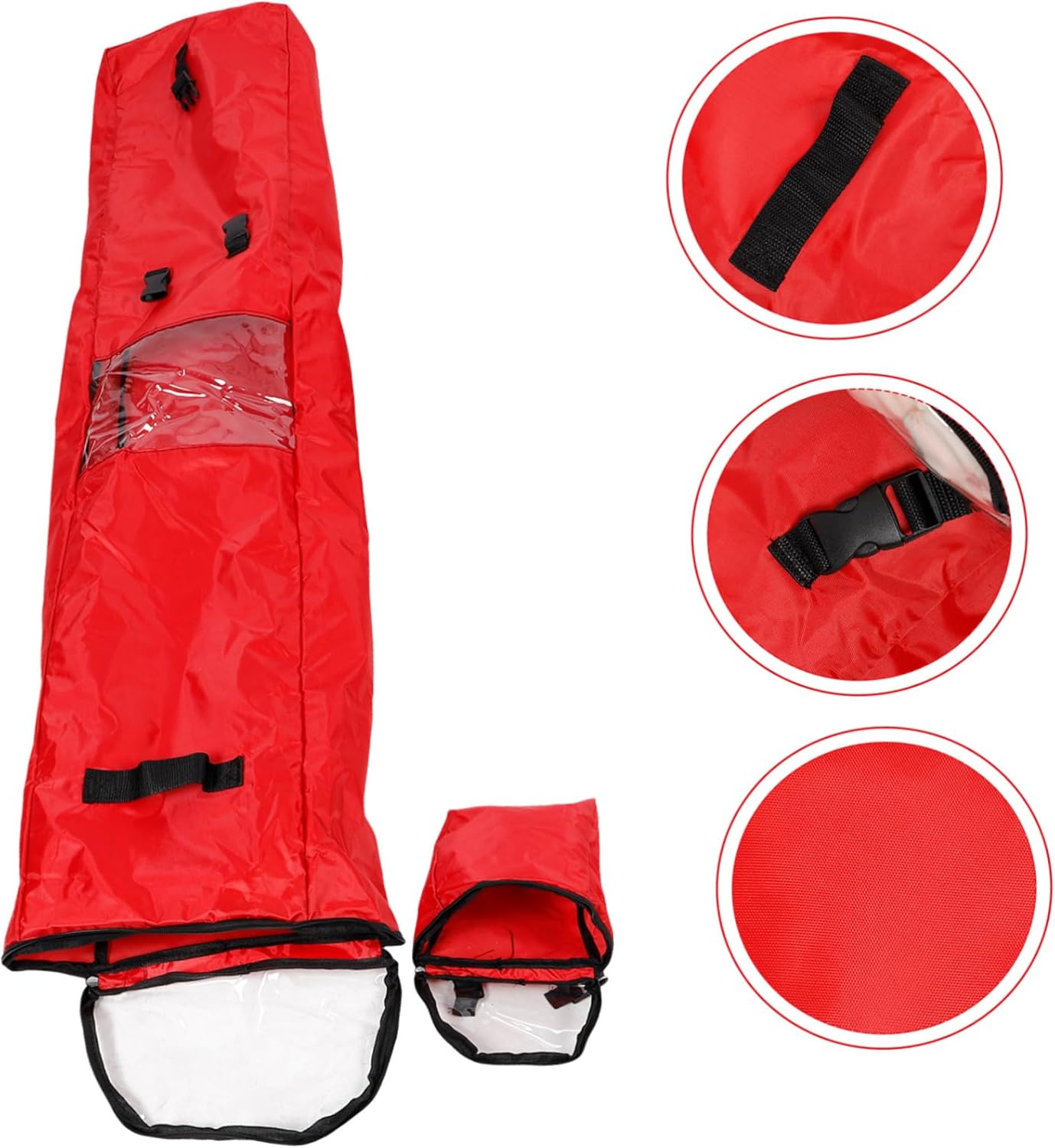 Levemolo Present Organizer Bag Christmas Wrapping Paper Storage Oxford Fabric Pouch Handles for Festive Occasions