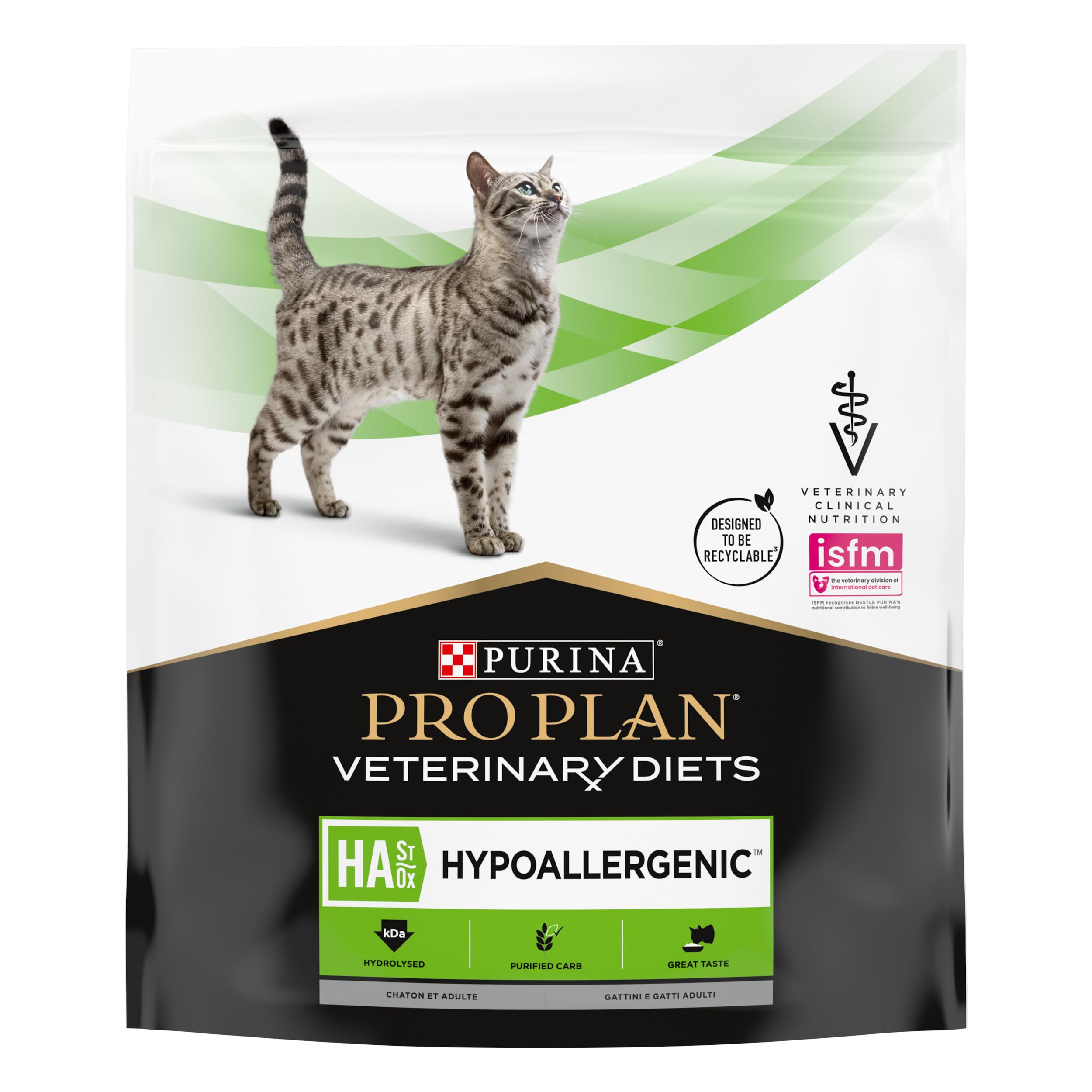 PURINA PRO PLAN VETERINARY DIETS HA Hypoallergeen | 6 x 325 g | Dieet-Alleenvoeder voor kittens en volwassen katten | Ter vermindering van voedingsintoleranties