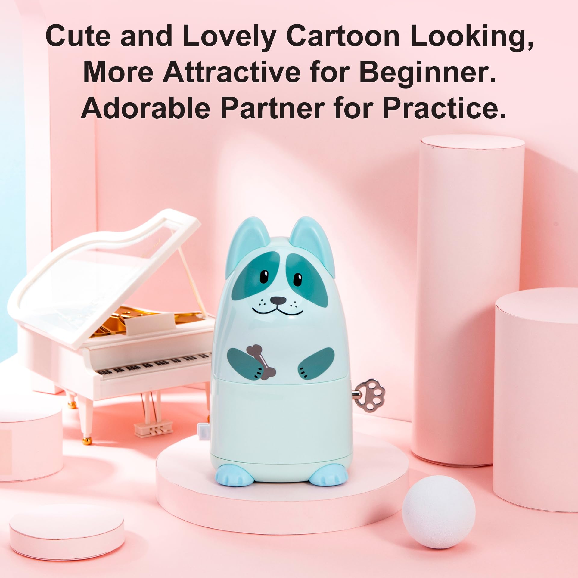 Cartoon Mechanisches Metronom für Klavier mit Glocke, Hund