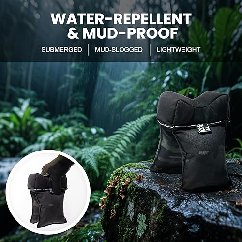 Vista 20 de OneTigris Shooting Rest Bag, Pre-Filled Shooting Sand Bags Front & Rear Gun Range Bag Bench Window Rest Support Holder for Shooting, Hunting
