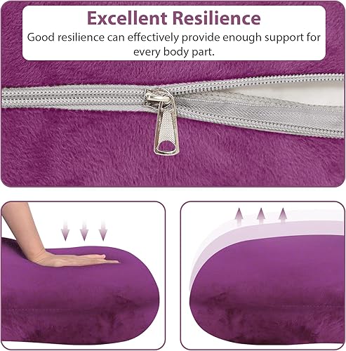 Miniatura 8 de BATTOP Almohadas de embarazo para dormir, almohada corporal de maternidad con funda lavable, regalos de nueva mamá para mujeres, soporte para