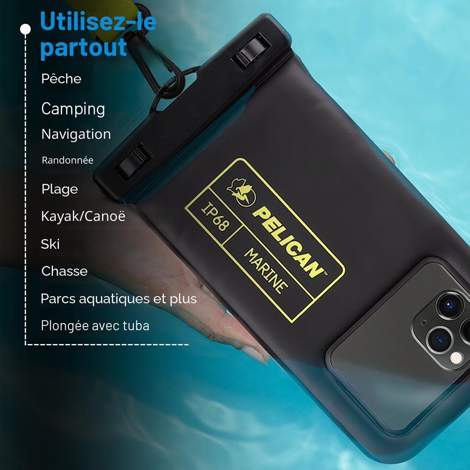Pelican - Pochette pour téléphone Portable étanche - Noir