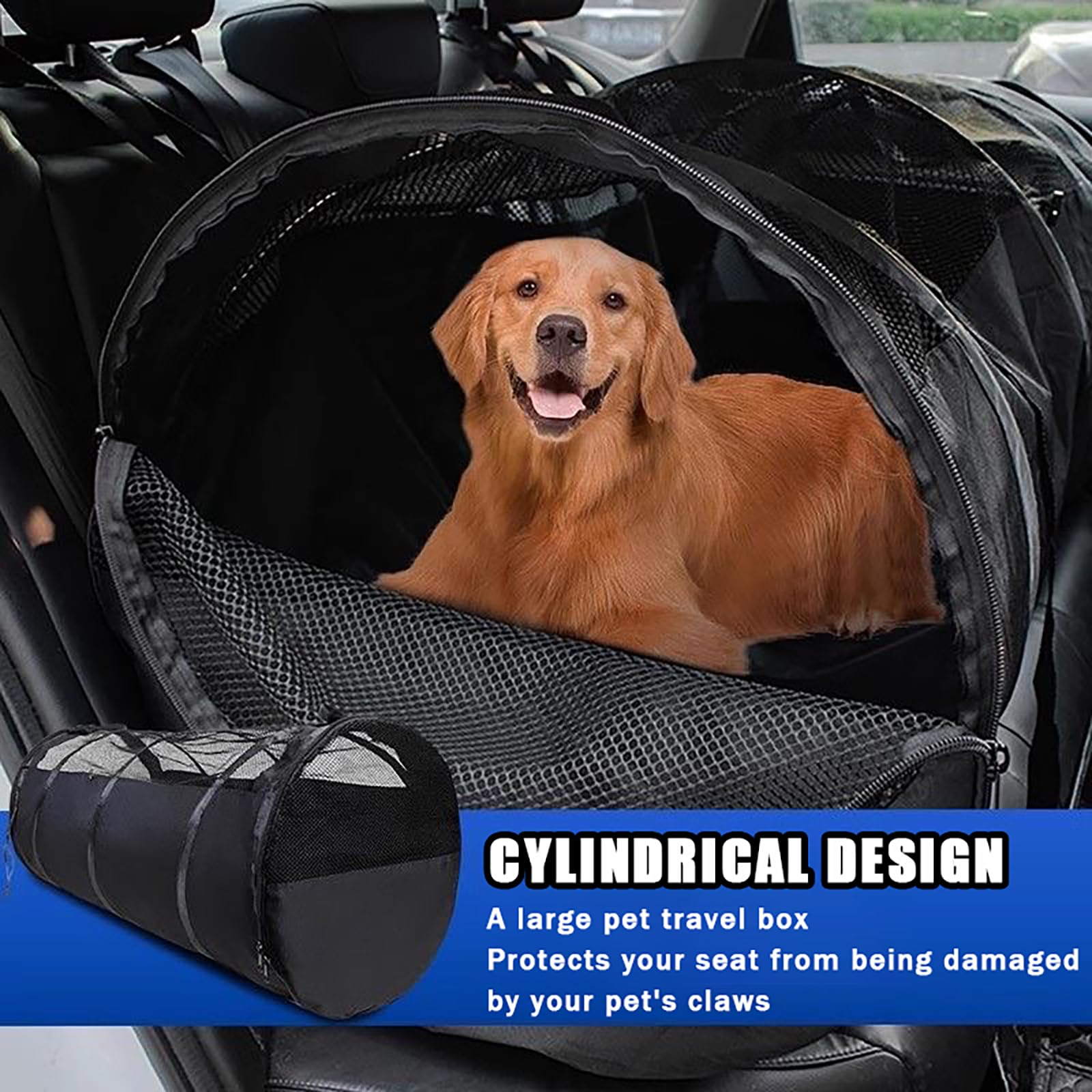 Cuccia Cane Auto per Smart Forfour Fortwo, Traspirante Seggiolino Auto Cane, Trasportino Cane Auto con Cuscino Resistente e Facile da Installare