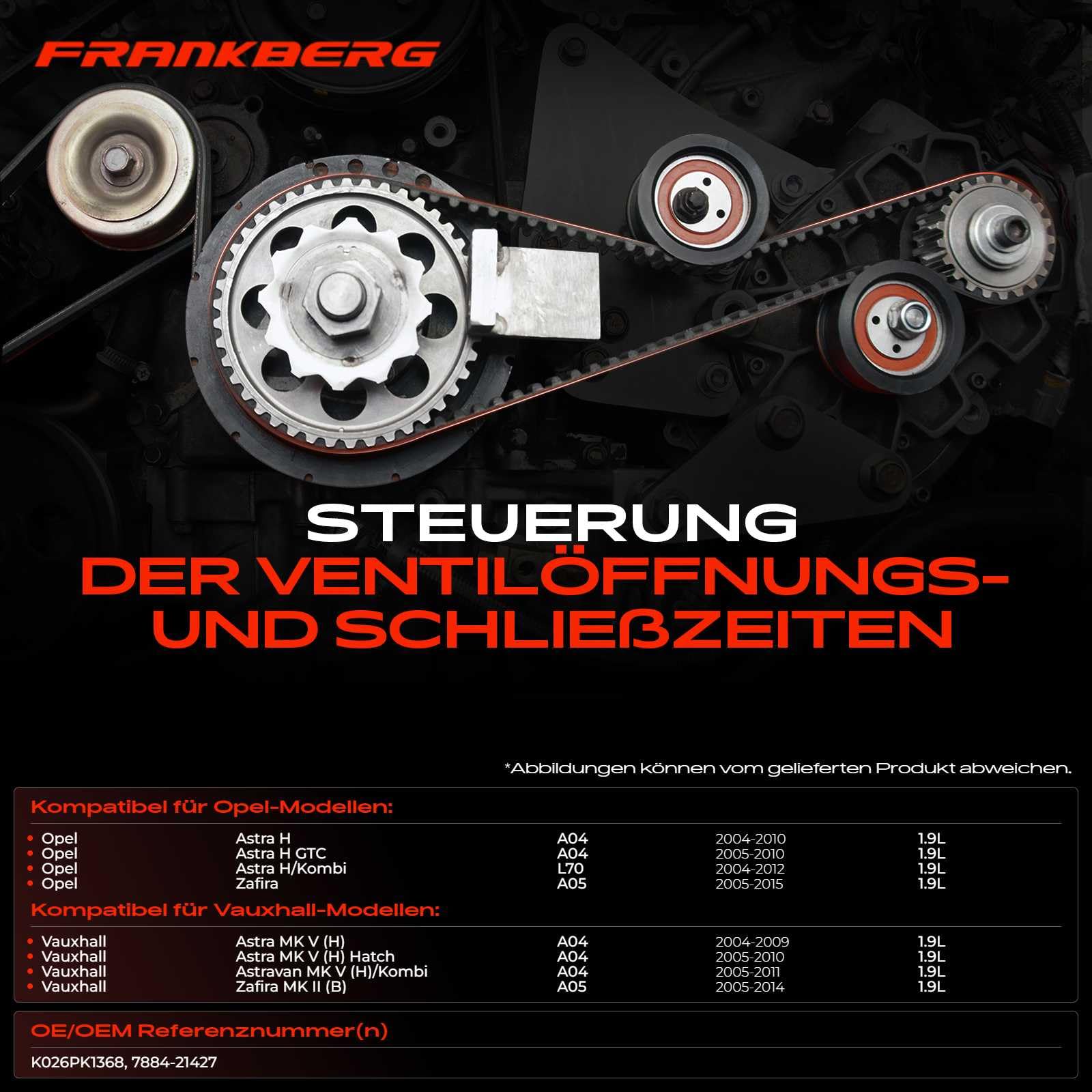 Frankberg Kit cinghia di distribuzione set cinghia di distribuzione