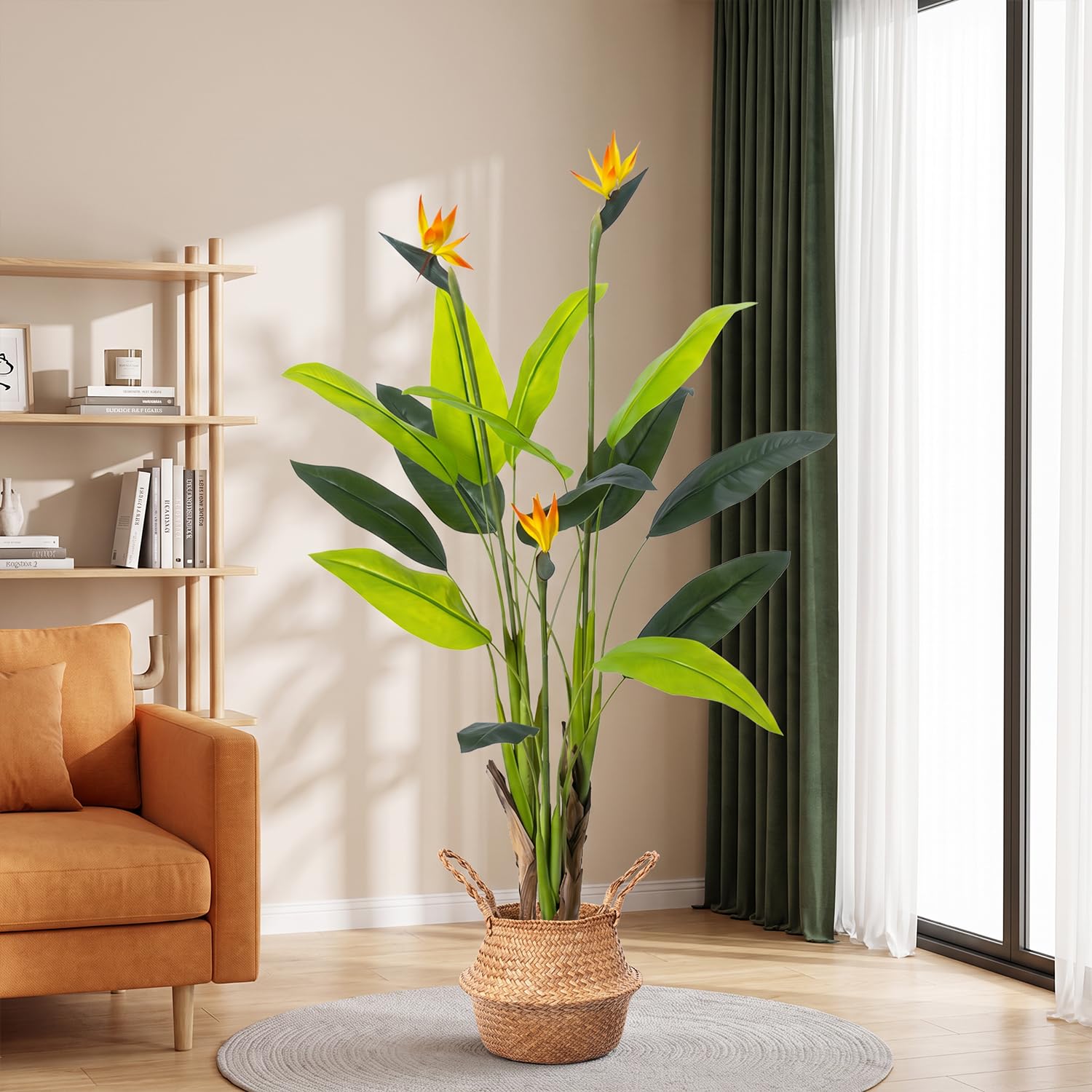 Sztuczna roślina 150 cm Ptak Rajski Sztuka Kwiaty Strelitzia