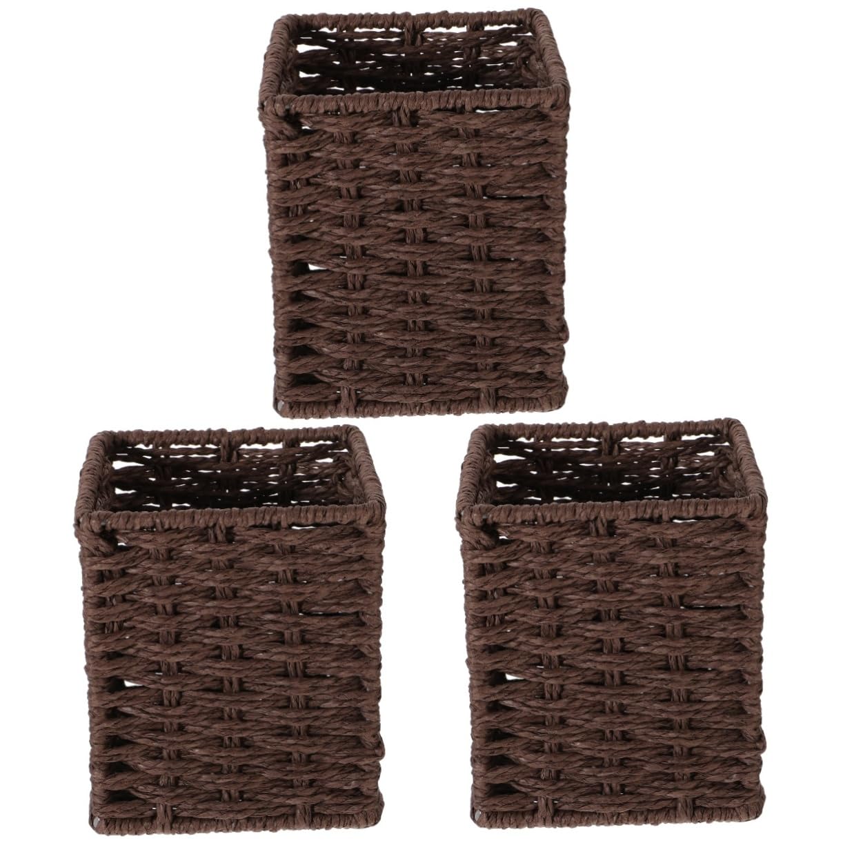 Boîtes de rangement pour table à thé en paille tressée VILLCASE