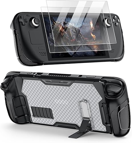 FYOUNG Funda protectora mejorada para cubierta de vapor con soporte ajustable funda protectora dura de TPU PC accesorios con 2 protectores de