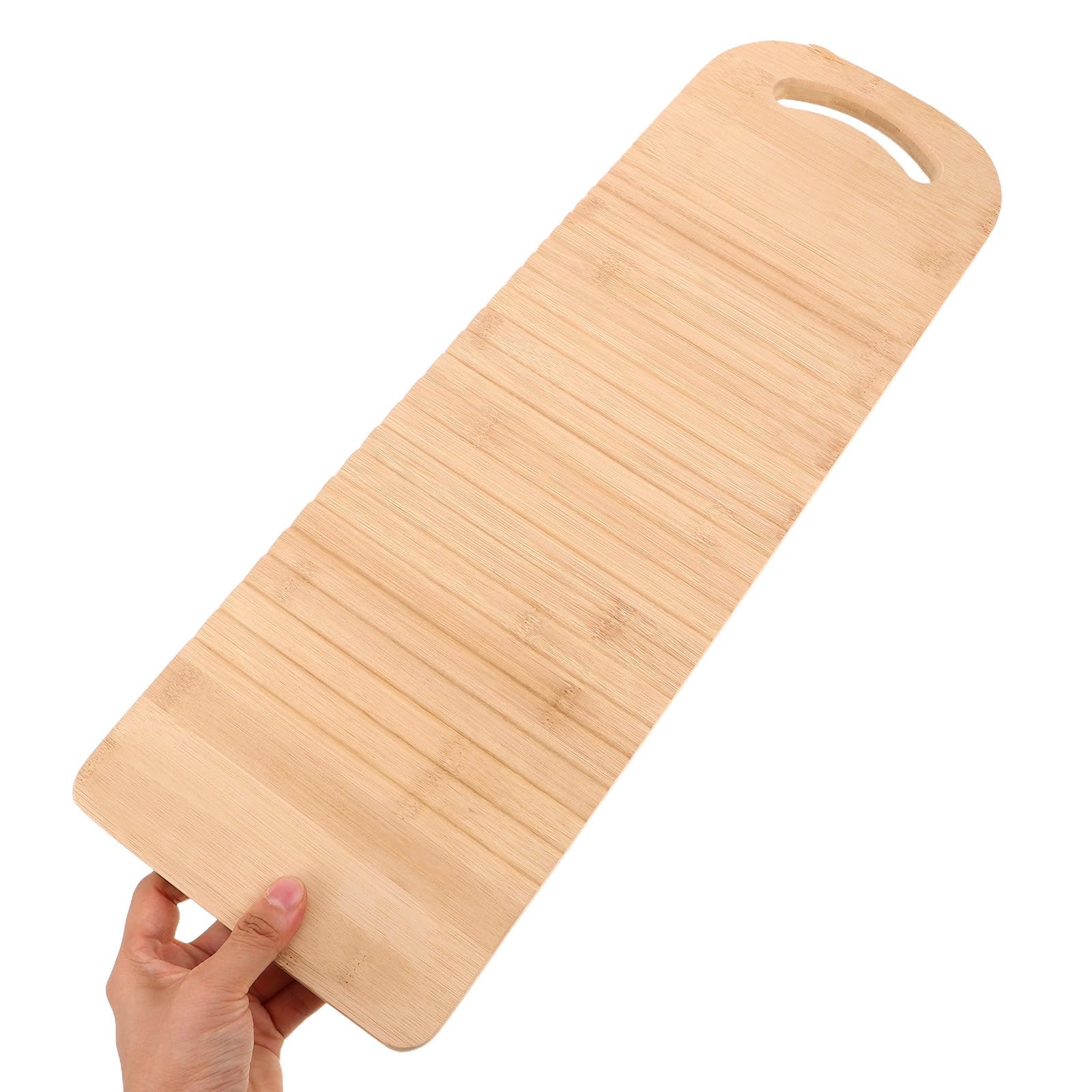 Planche à Laver rectangulaire en Bambou pour Le Lavage des vêtements, idéale pour Le Nettoyage Manuel et Le récurage du Linge