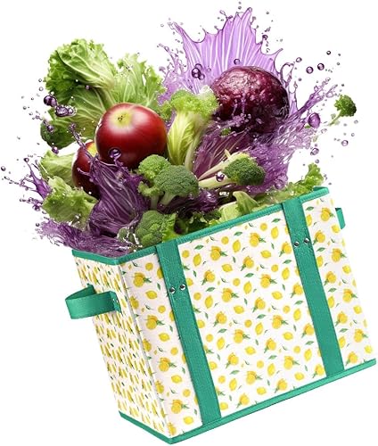 Miniatura 3 de Bolsas de comestibles reutilizables (paquete de 3) bolsas de compras reutilizables con forma de caja para estar de pie, mantenerse abiertas,