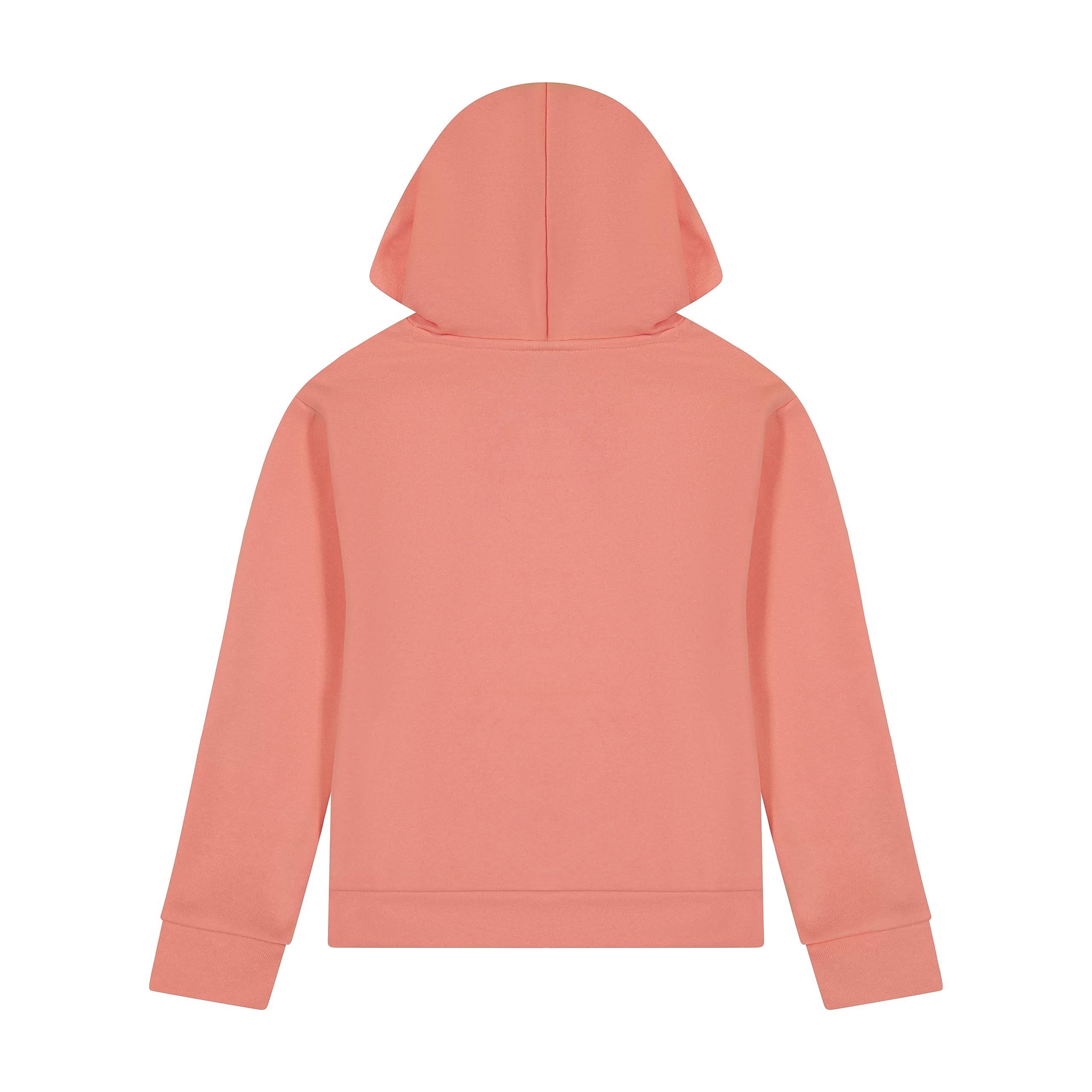 PUMA Girls' Fleece No. 1 Logo Pullover Hoodie, Apricot Blush, Small