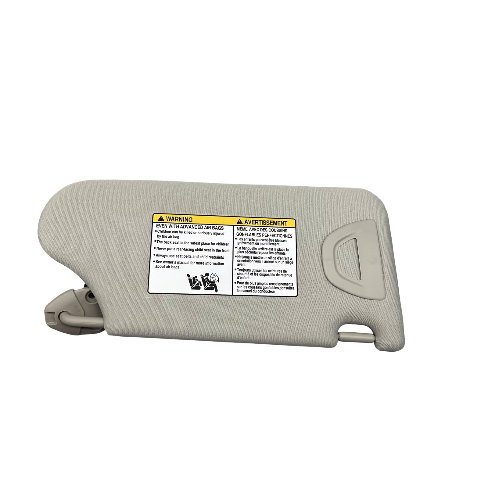 Left Driver Side Sun Visor w/Light Fit for Altima 2013-2018 964013TA2A (Gray)