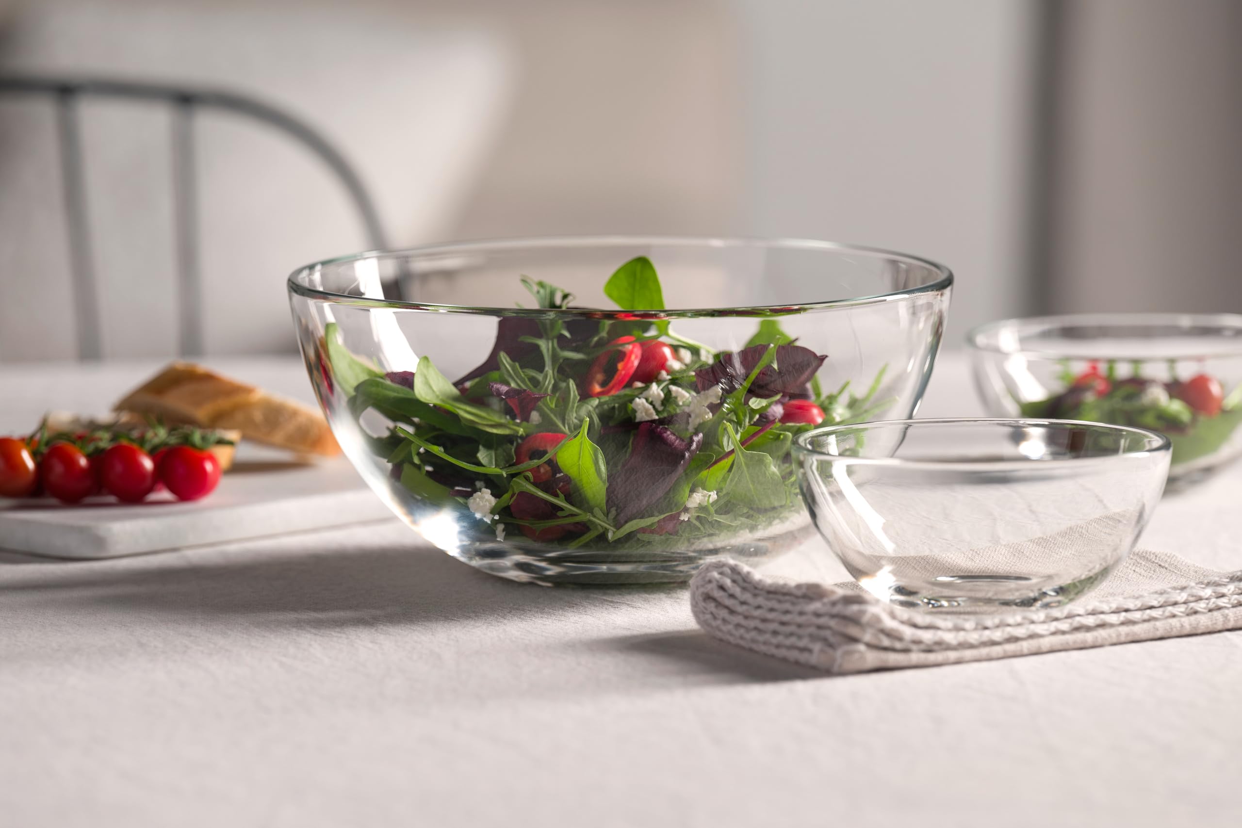 LEONARDO HOME CUCINA Schalenset • 5 tlg. Set • Vielseitig zum Servieren, Anrichten und Aufbewahren • Funktional im Alltag • Für Küche, Esstisch, Buffet • Zeitloses Design • klar • 066348