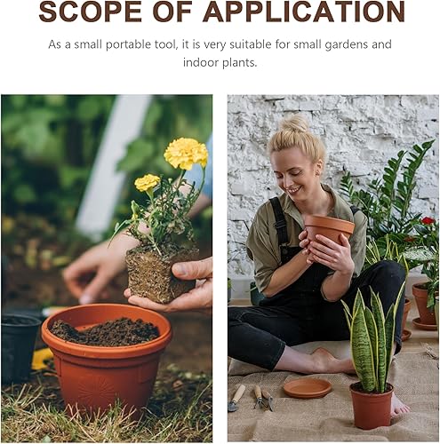 Miniatura 6 de Kisangel Paleta cuadrada de acero inoxidable Mango de paleta cultivador Paletas de mano Hierba Herramienta de excavación de jardinería Jardinería