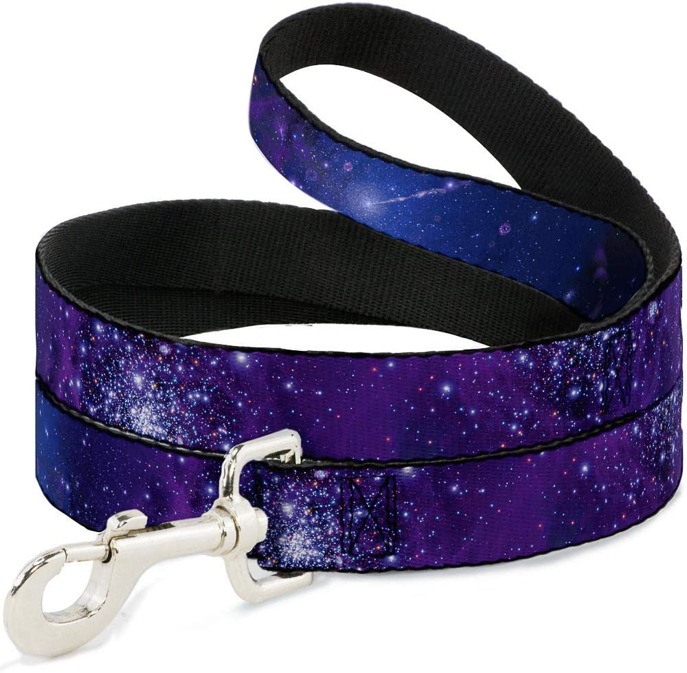 Buckle-Down Pet Leash - Galaxy Blues/Purples - 6 Feet Long - 1" Wide