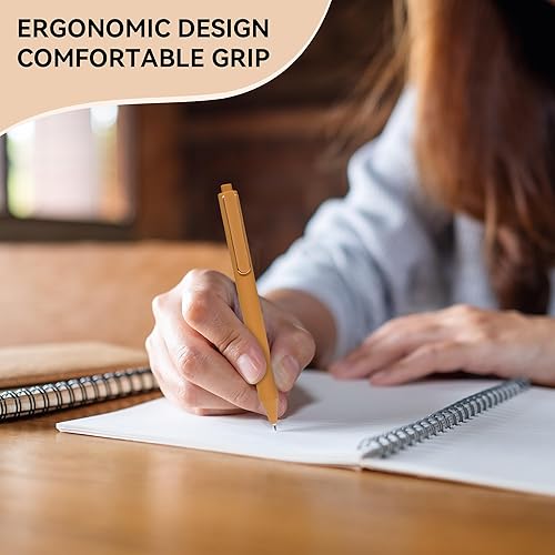 Miniatura 4 de Bolígrafos a granel, 60 bolígrafos de gel de tinta negra, punta fina de 0.020 in, escribe suavemente sin saltar tinta, bolígrafos retráctiles al por