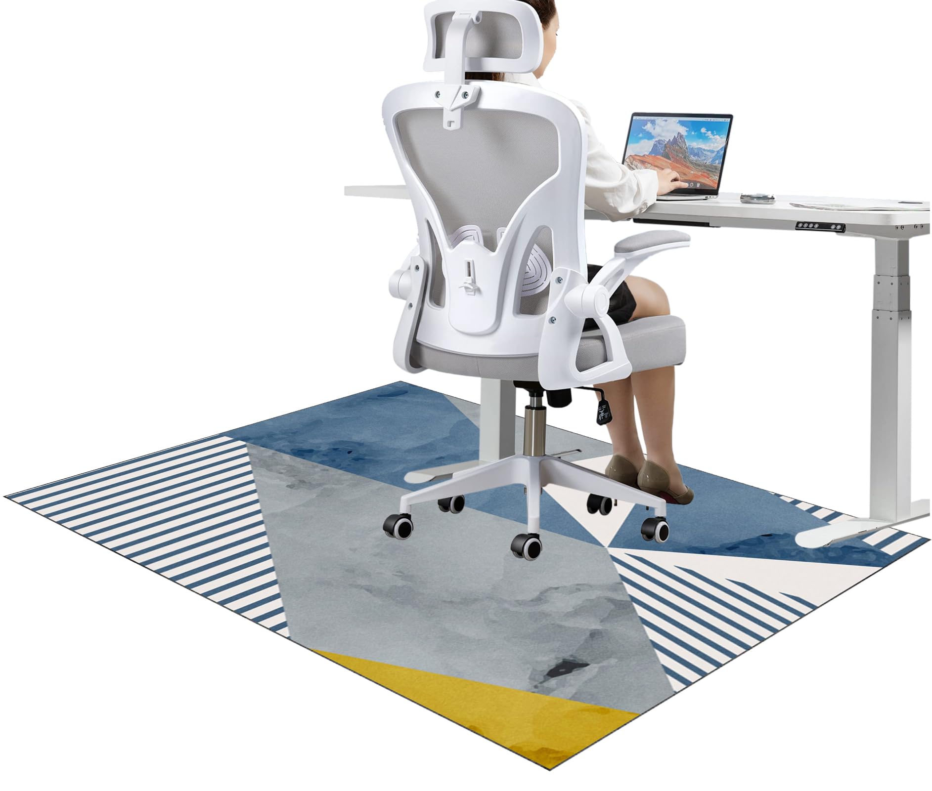 Office Chair Mat for Hard Floors, Desk Chair Mat Large Computer Chair Mat for Furniture Wooden Floor Protector for Home Office Gaming Chair Mats for the Floor Carpet Protection Mat 160 x 180 cm
