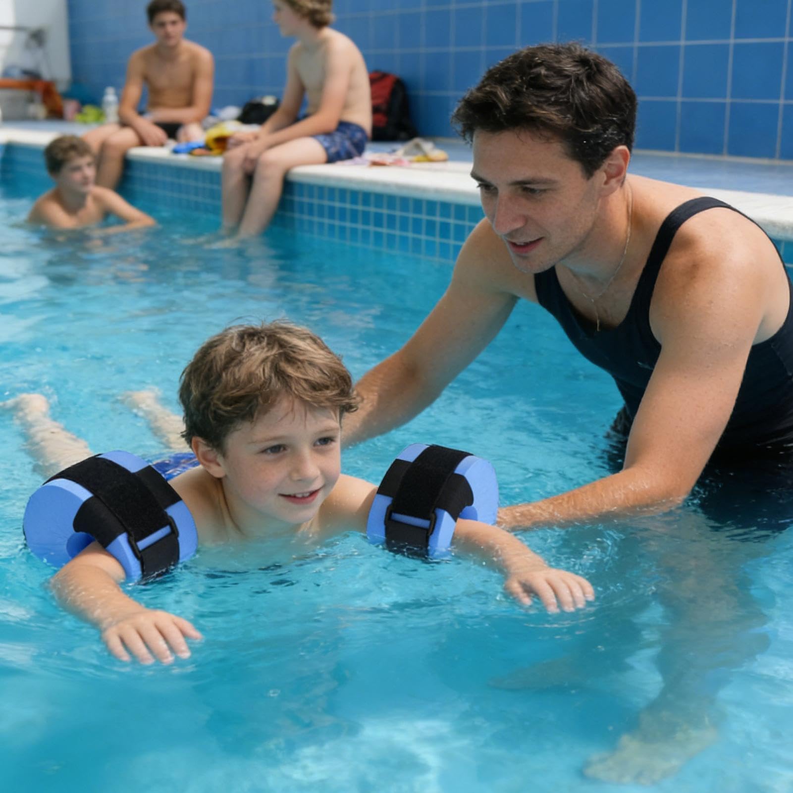 Mankiety do treningu pływackiego do treningów basenowych, pas na ramię do pływania dla początkujących, sportowców i profesjonalistów, idealne na letnie obozy i baseny przydomowe