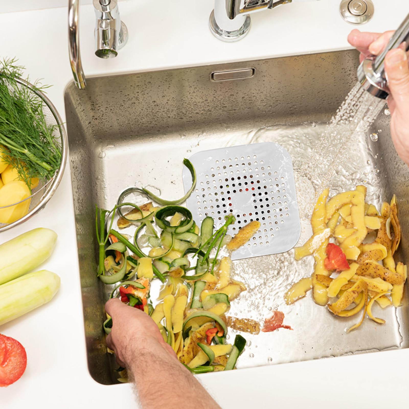Filtro Anticapelli Per Scarico Doccia E Lavello - 8 Pezzi In Silicone Con Ventosa, Protezione Per Tubi Da Cucina, Bagno E Vasca - Foto 8