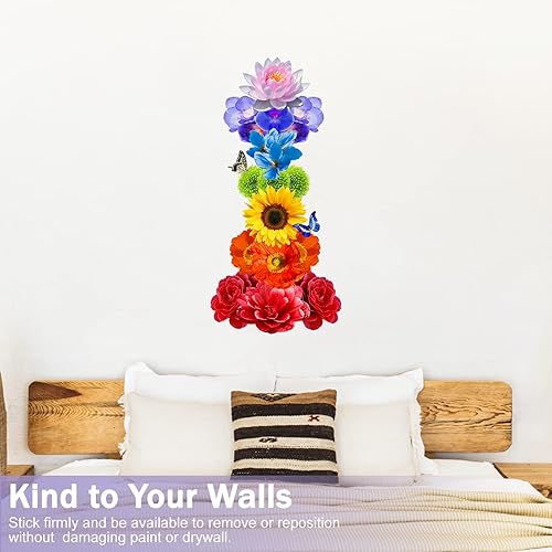 Miniatura 46 de Calcomanías de pared de mandala bohemia, calcomanías de pared de mandala mitad bohemia, calcomanías de pared de flores indias, calcomanías de pared