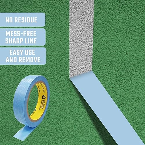 Miniatura 4 de Blue Painters - Papel washi de varios tamaños, paquete múltiple de 44 yardas, cinta adhesiva sin residuos para pintura, dibujo, manualidades,