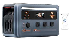 OSCAL 1800W Solar Power Station PowerMax 1800SE 1024Wh Expandable LiFePO4 Battery Generator with 3 1800W AC Outlets 3600W