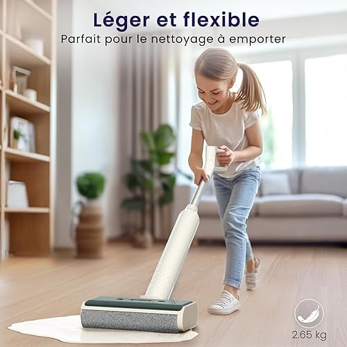 Lefant LS100 Aspirateur Laveur sans Fil, Nettoyeur de Sol Eau et Poussière, 2,65 kg Léger et Puissant, Design Plat 170°, Autonettoyage, Nettoyage des Bords, 60 Min, pour Sols Durs - 3