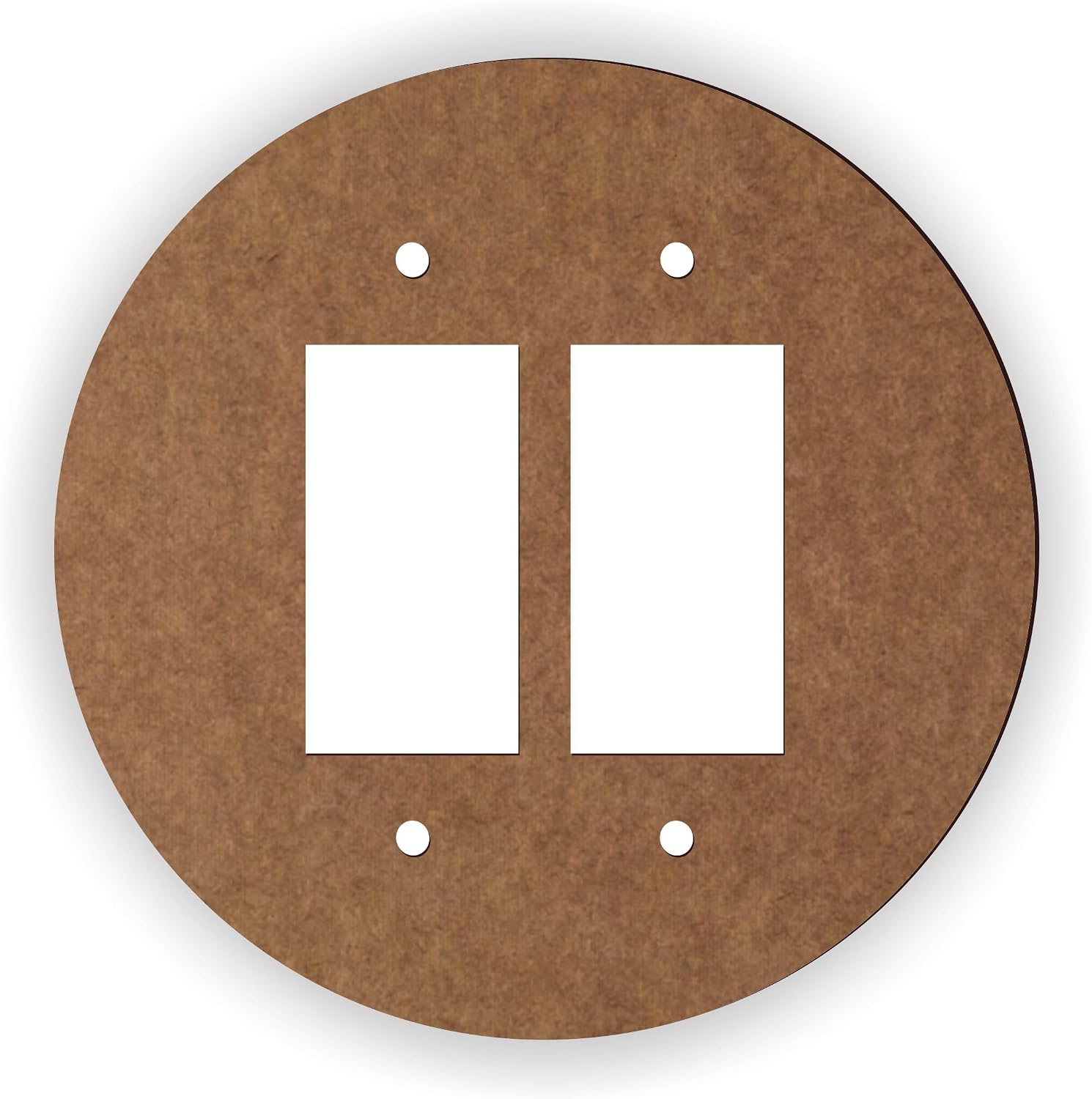 Island Gifting - Fire Alarm Bell Design - Round double rocker switch plate cover, fits two standard rocker or GFCI outlets, modern design.