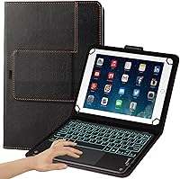 Vista 1 de Funda de teclado TouchPad para tabletas de 9, 9.7, 10.1, 10.2, 10.5, 10.9, 11 pulgadas, teclado inalámbrico Bluetooth 2 en 1 con panel táctil