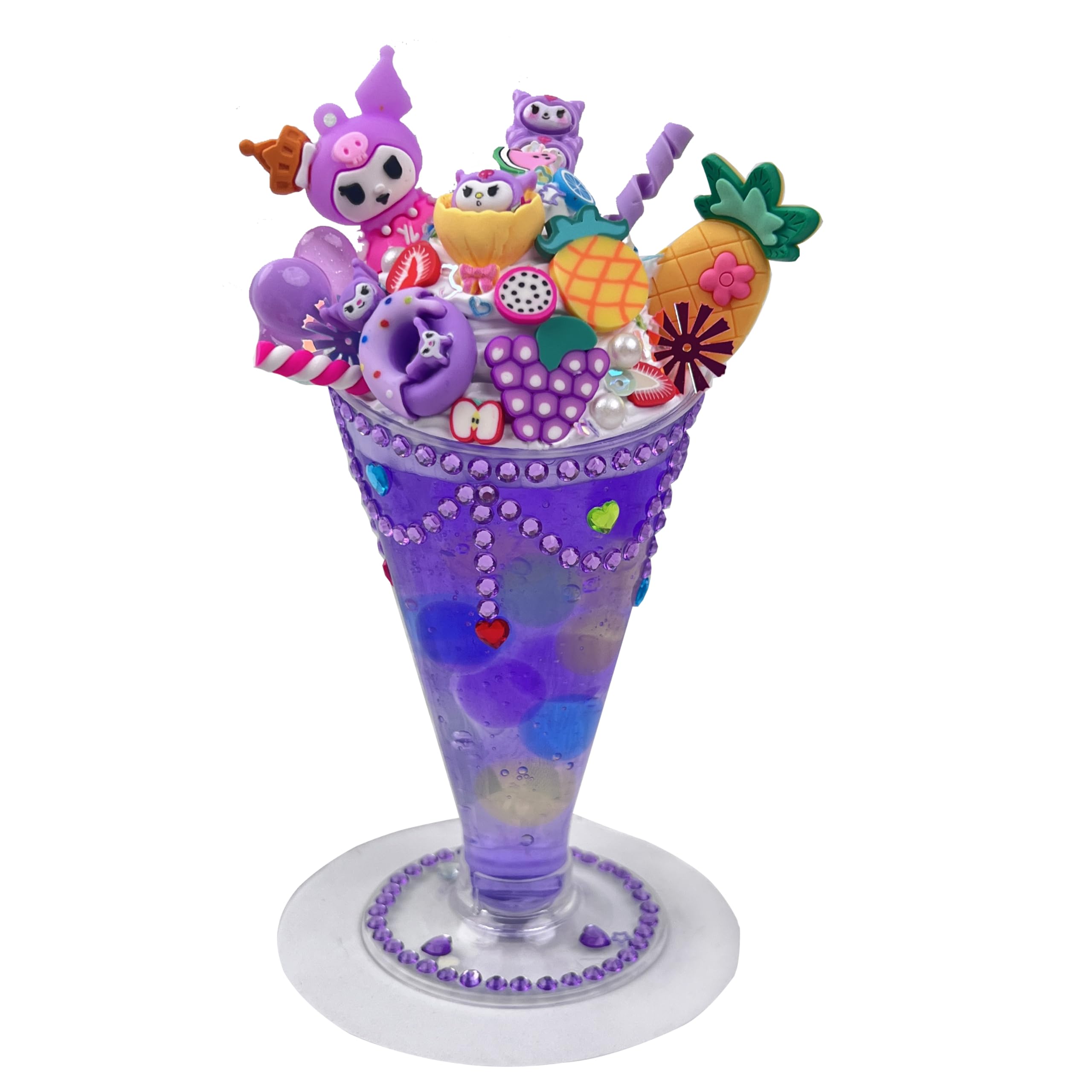 goodck Craft Kits for Kids,DIY Ice Cream Cup – Decorative Dessert & Crafts for Kids & Resin Accessories for Fake Food Display, air Dry Clay,Crystal