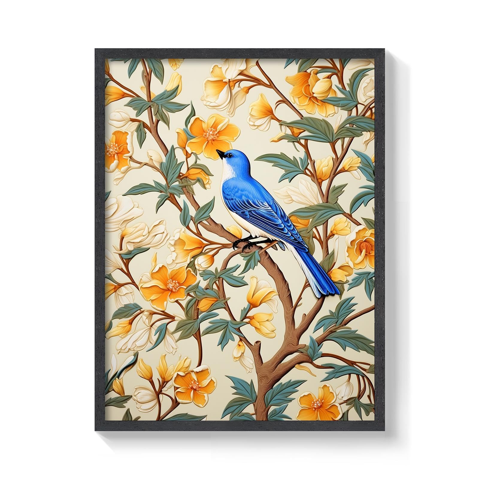 Amazon.com: Bluebird William Morris Bird Art Print Framed Printing