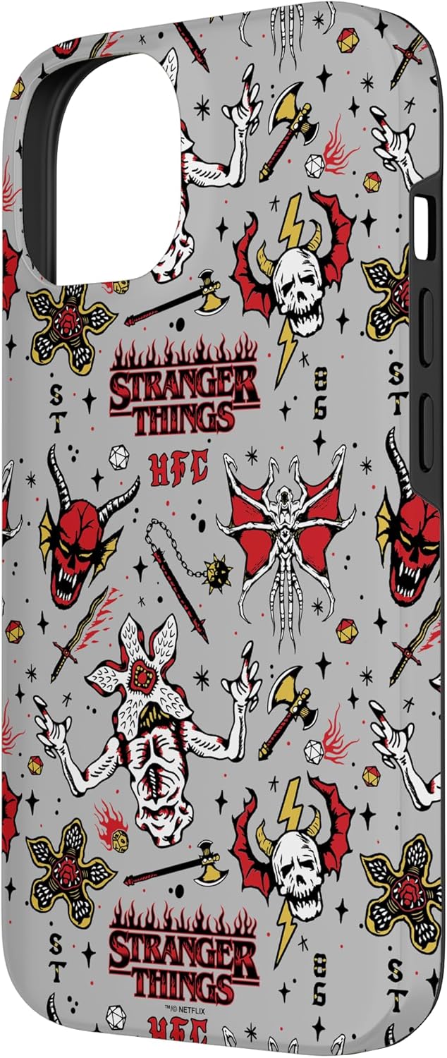 Stranger Things Demogorgon Hellfire Club Pattern Case for iPhone 14