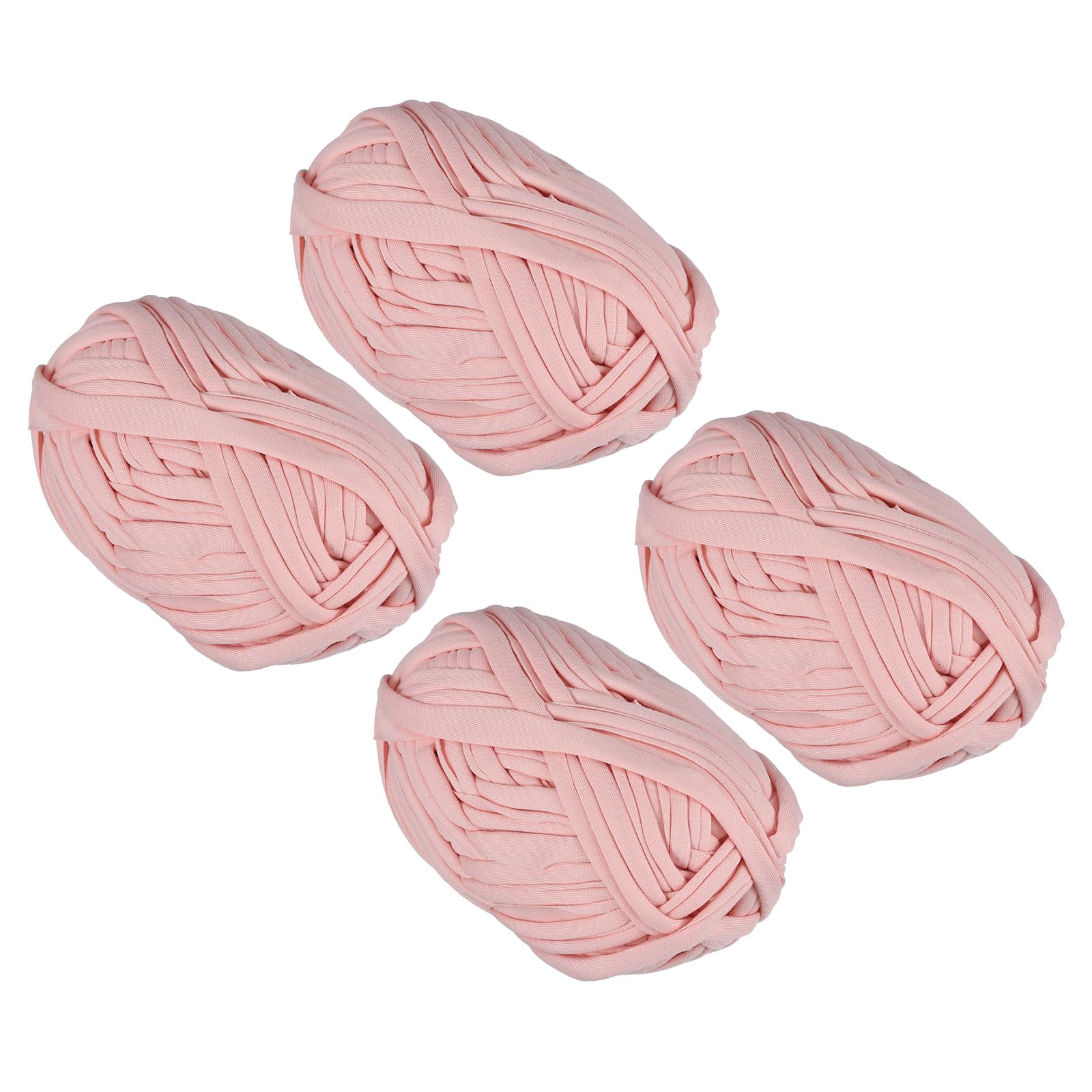 METALLIXITY Yarn Elastic Fabric (400g/14.11oz) 4Pcs, Polyester Crochet Cloth Yarn, for DIY Projects Bag Basket