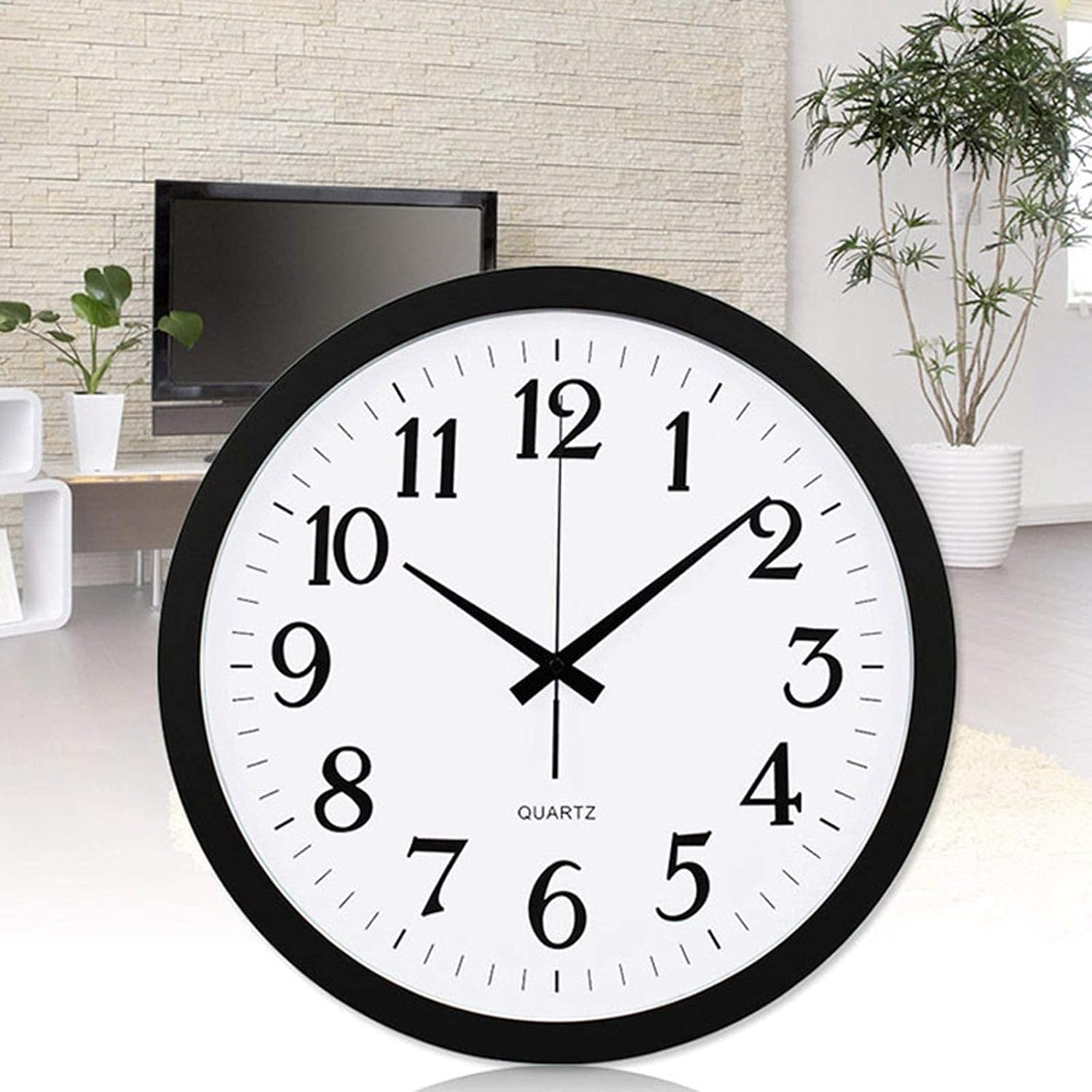 SBTXHJWCGLD Garden Clocks Outdoor Waterproof, 16 Inches Metal Brass Pointer Outdoor Clocks for The Garden Wall Mounted HIPS Environmental Protection Frame Silent Quartz Clock Outside Clock Ind