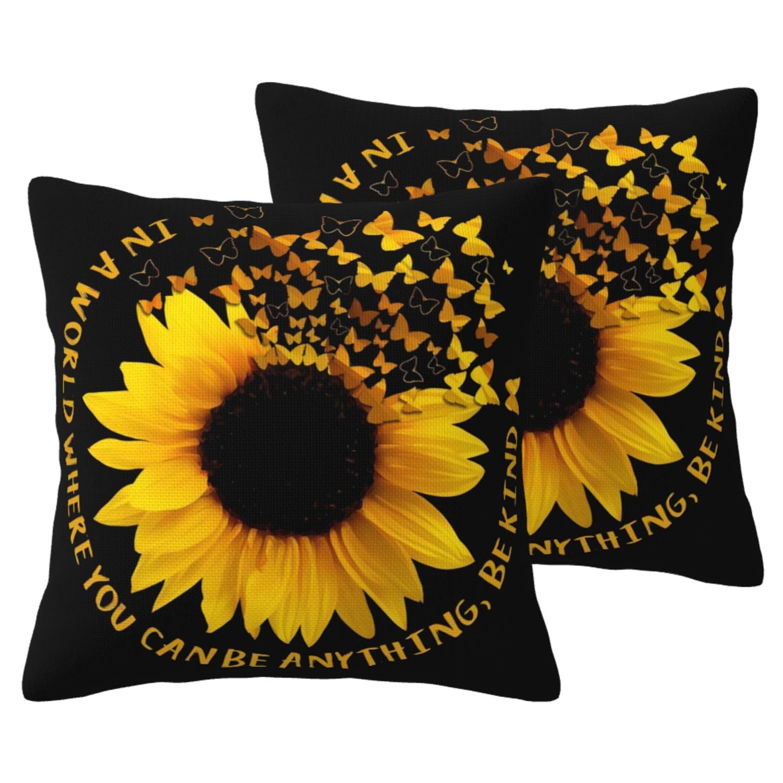 Housses de coussin papillon tournesol pour creer un coin lecture cocooning