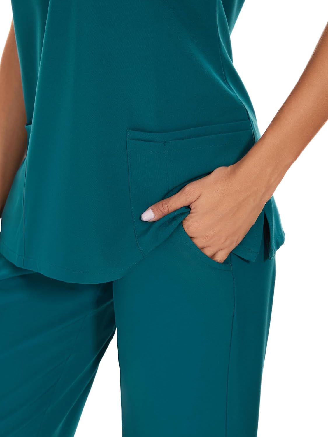 COZYFIT Scrubs for Women Set - Stretch V-Neck Scrub Top & Jogger Pant with 8 Pockets COZY SCRUBS - Image 5