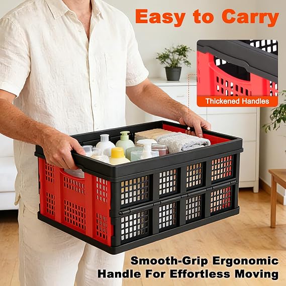 55L Collapsible Storage Bins with Handle 3 Packs,