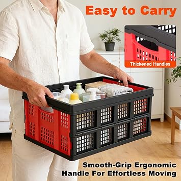 55L Collapsible Storage Bins with Handle 3 Packs,