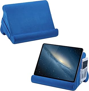 Mcbazel Pillow Foam Tablet Stand Mult-Angle Tablet Cushion Stand Pillow Holder Tablet Pillow Pad for iPads/Tablet/E-Reader - Blue